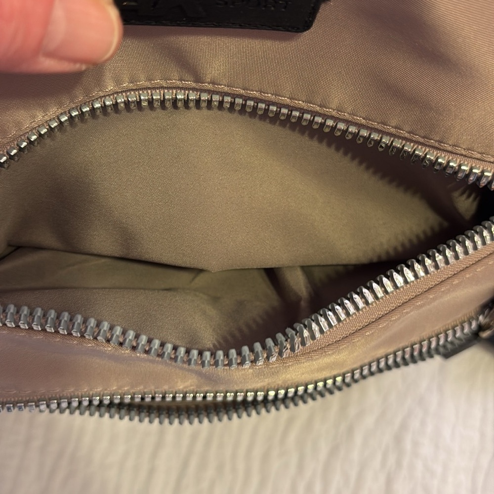 Anne Klein Sport Lilac Nylon Crossbody Bag with Black Adjustable Strap. - Picture 5 of 9